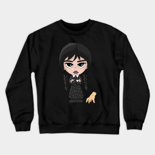 Chibi Wednesday & thing hand Crewneck Sweatshirt